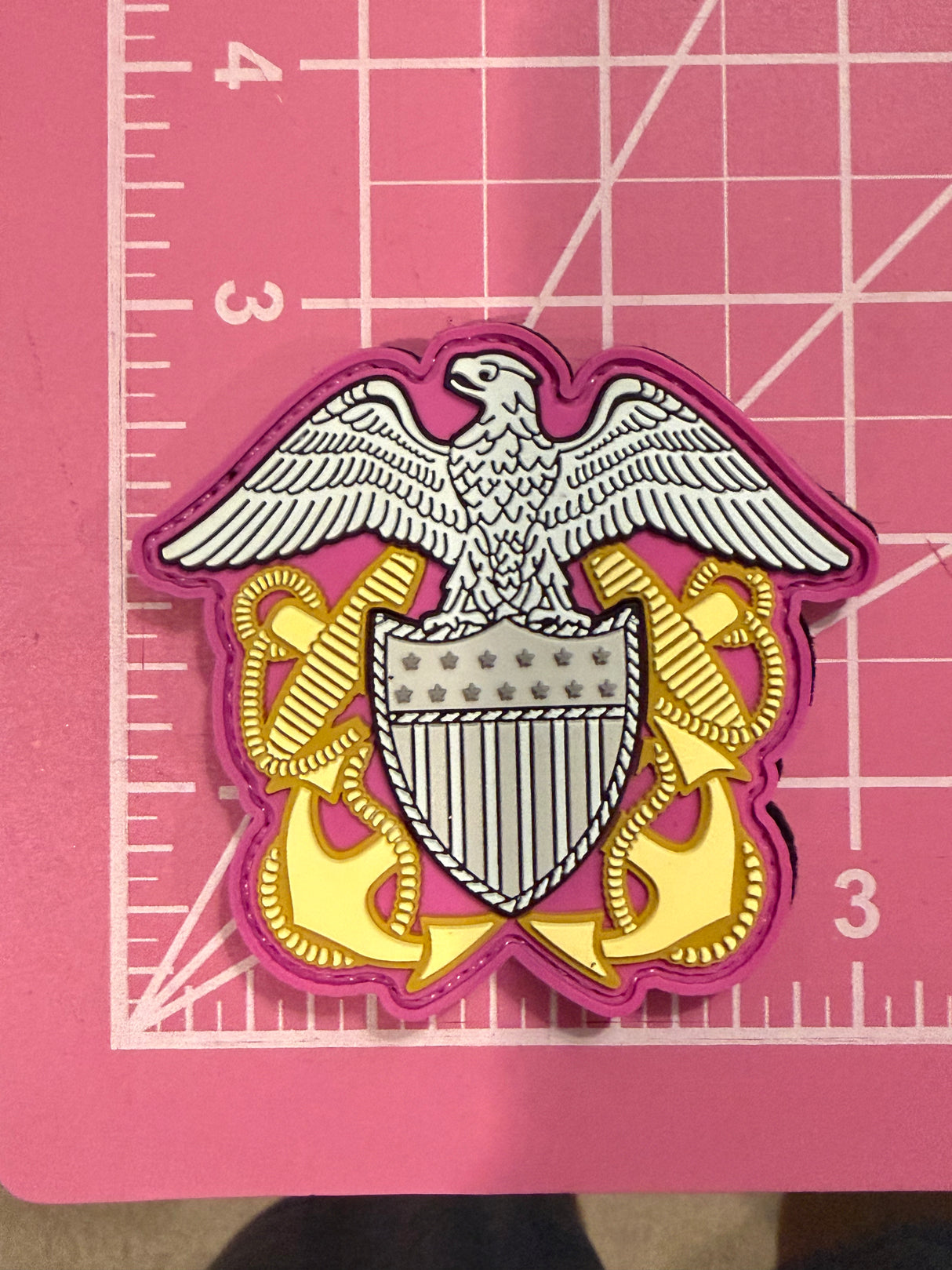 Officer Crest Patch w/ Pink outline.